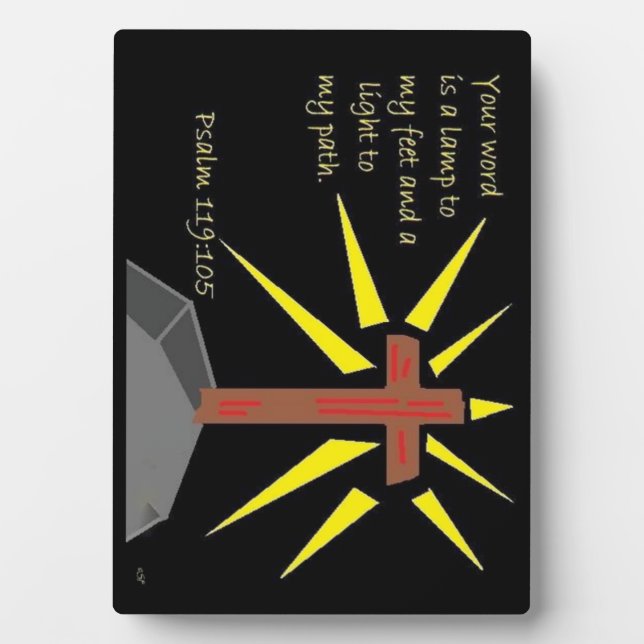 Photo Faith series Psalm 119:105 Scripture Art Plaque (Devant)