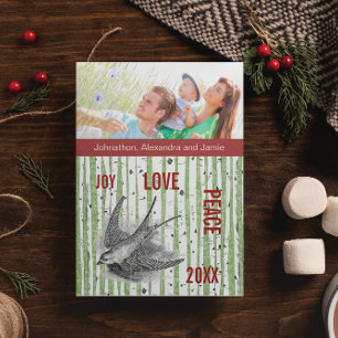 Photo famille Birch Tree Oiseaux Vintages