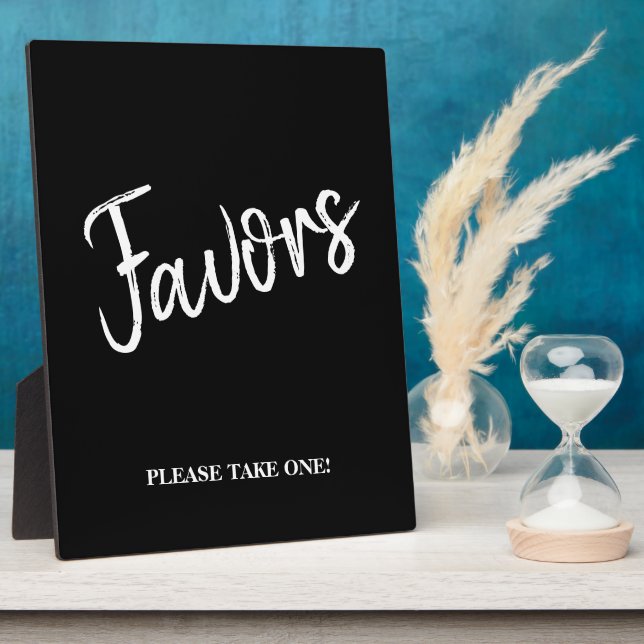 Photo Favors Black wedding sign tabletop Plaque (Côté)