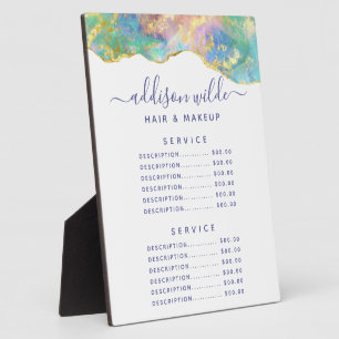 Photo Fire Opal Rainbow Gemstone Price Menu Plaque