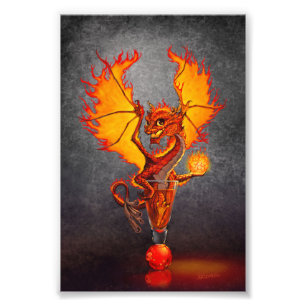 Photo Fireball Dragon 4x6 Impression