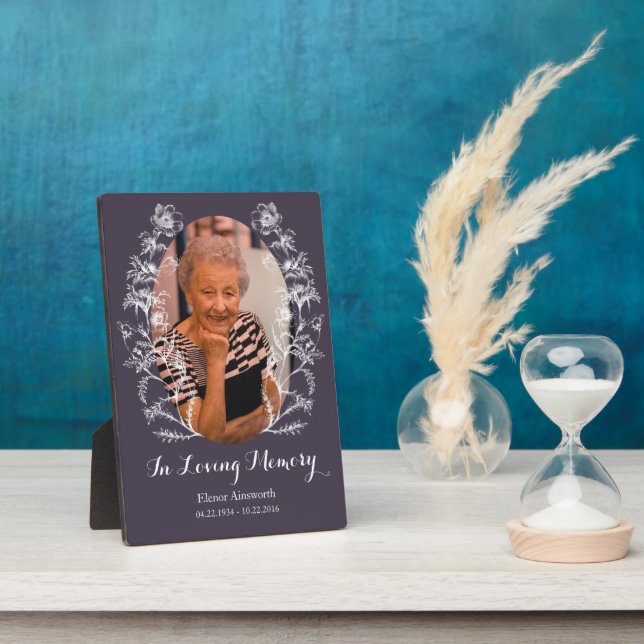 Photo Fleur d'illustration Vintage de la plaque photogra (Côté)