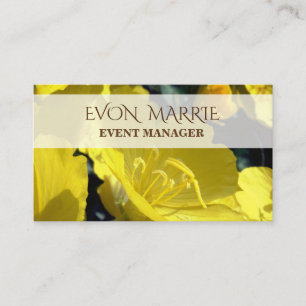 Photo Fleurs Jaunes, Carte d'affaires d'été