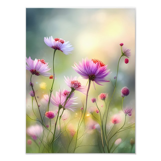 Photo florale avec de jolies fleurs sauvages (Devant)
