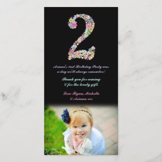 Photo florale de Merci de 2ème anniversaire de