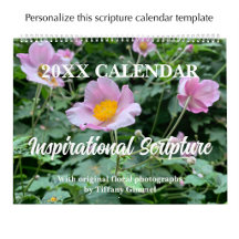 Photo florale originale et calendrier personnalisé