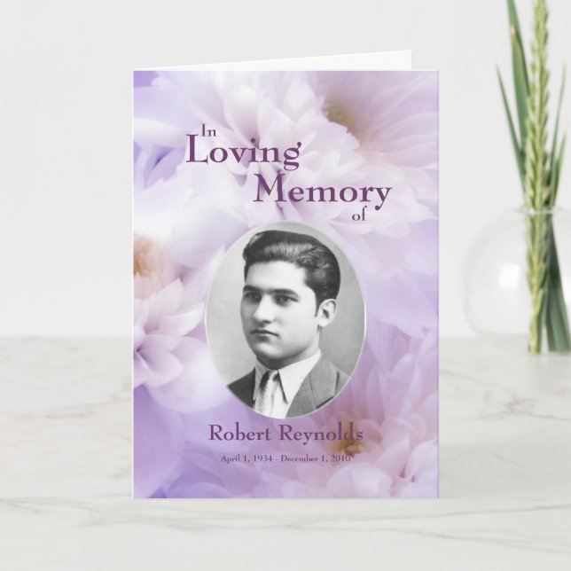 Photo Florale Personnalisée Dans Carte Mémoire Amo (Devant)