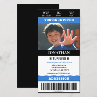 Photo Football Billet Anniversaire Invitation