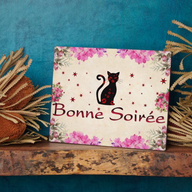 Photo Français : Plaque Bonne Soiree (Côté)