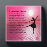 Photo Friend Poem Plaque  -  Ballerina  Design<br><div class="desc">A great gift for a special friend who likes ballet</div>