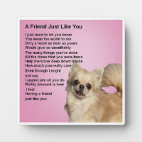Friend Poem Plaque - Chihuahua dog Design