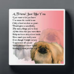 Photo Friend Poem Plaque - Pekingese chien Design<br><div class="desc">Un grand cadeau pour un ami spécial qui aime les chiens pekingese</div>