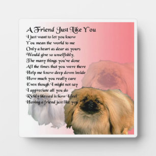 Photo Friend Poem Plaque  -  Pekingese dog  Design