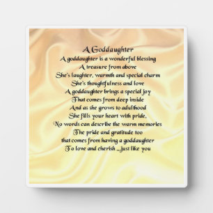 Photo Godgirl Poem Plaque - Crème Design en soie