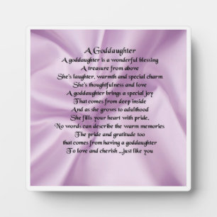 Photo Godgirl Poem Plaque - Lilac Soie design
