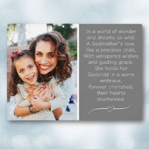 Photo Godmère et enfant Plaque personnalisée avec l'Ease
