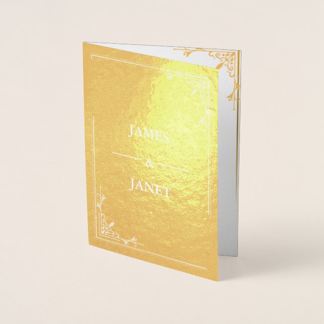 Photo Gold Foil Faire-part de mariage (Devant)