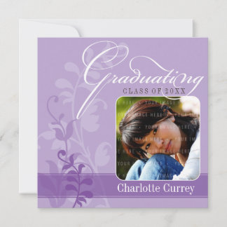 PHOTO GRAD FAIRE-PART violet élégant