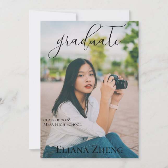 Photo Graduation Announcement Card (Devant)