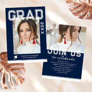 Photo Graduation Party Élégant Script moderne