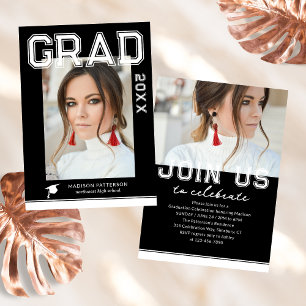 Photo Graduation Party Élégant Script moderne