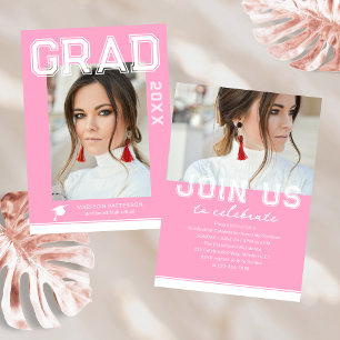 Photo Graduation Party Élégant Script moderne