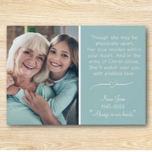 Photo Grand-mère Souvenir Plaque personnalisée avec l'Ea
