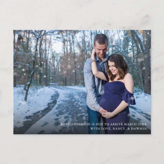 Photo Grossesse moderne Faire-part Carte postale (Devant)