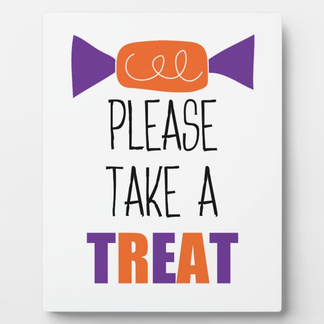 Photo Halloween Candy Please Take One  Plaque (Devant)