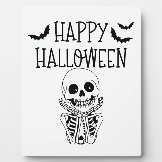 Photo Happy Halloween Plaque de table avec chevalet (Devant)
