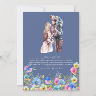 Photo Happy Parents Day Modèle Flat Holiday Card