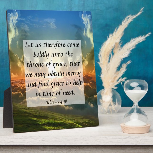 Photo Hébreux 4:16 Plaque (Côté)