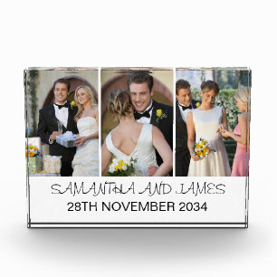 Photo Histoires mariages Trio moderne de photos Bloc pho