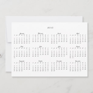 Photo Holiday 2015 Calendrier Carte de Noël