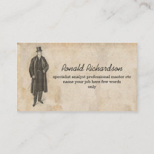 photo homme carte de visite vintage