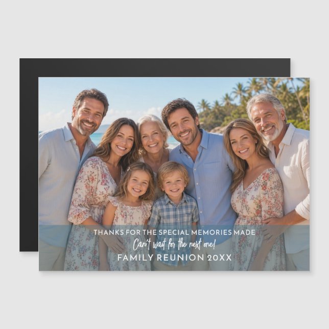 Photo Horizontal - Aimant de Réunion de Famille (Devant / Derrière)