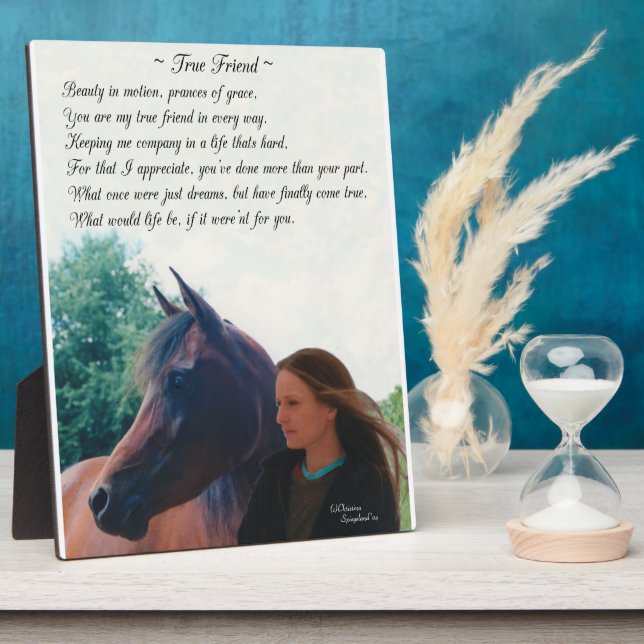 Photo Horse Friend Poem Plaque (Côté)