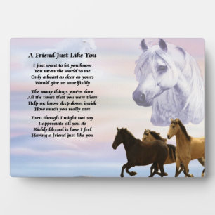 Photo Horses Friend Poem Plaque