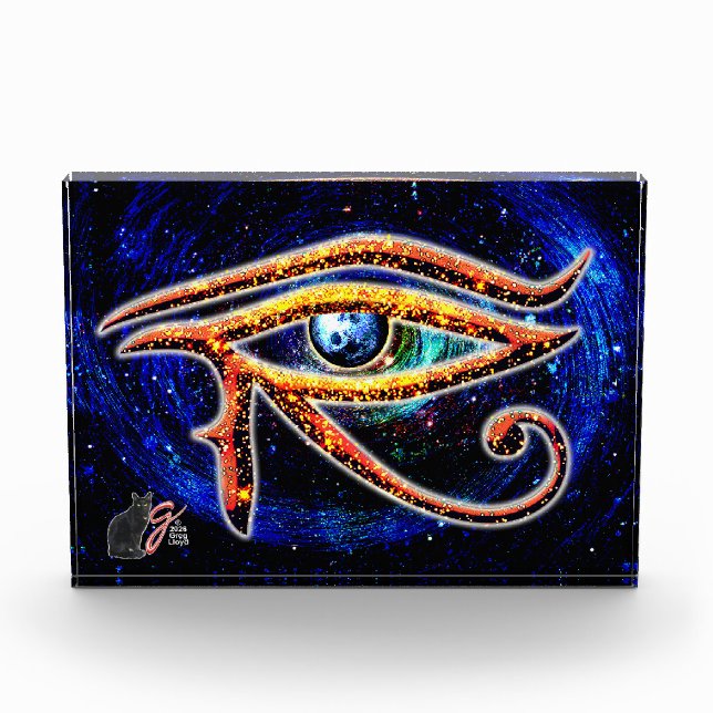 Photo Illustration couleur de l'Œil d'Horus sur bloc acr (Devant)