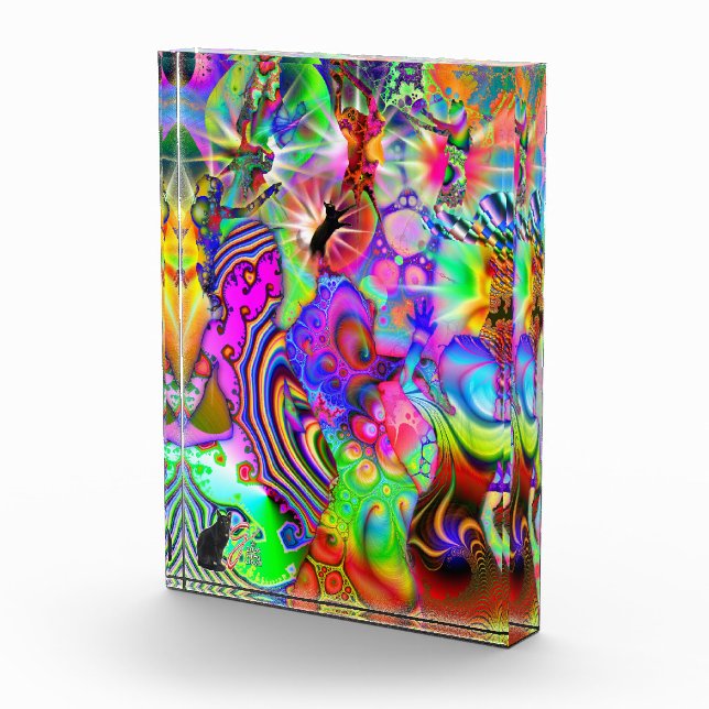Photo Illustration de couleur de danse fractale en bloc  (Droite)