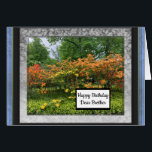 Photo Images for Dear Brother Birthday Card<br><div class="desc">Wish your dear brother a happy birthday and add one of your own photos that he'll appreciate to the unique frame borders on this card.  Speckled blue,  black and silver frames accent the photos.  Change wording as desired.</div>