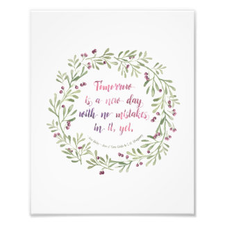 Photo Impression 8x10 - citation Anne of Green Gables