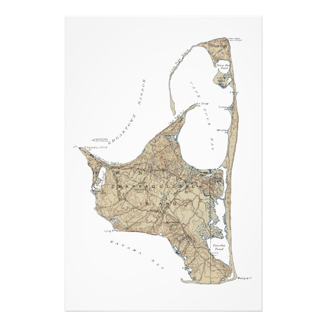 Photo Impression acrylique de l'île Chappaquiddick (Devant)