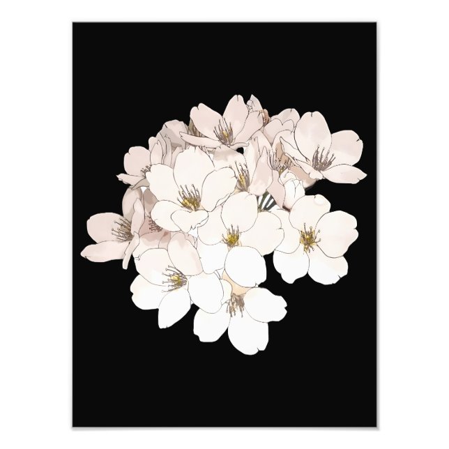 Photo Impression d'art de cerisier en fleurs exquise (Devant)