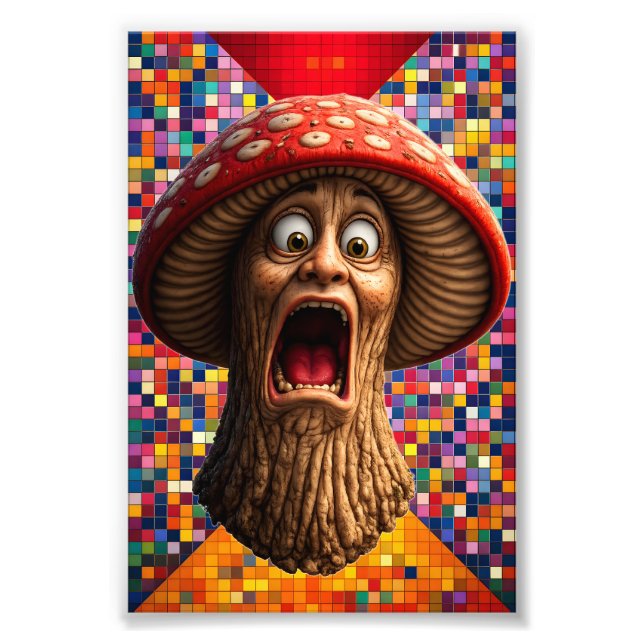 Photo Impression d'art graphique d'homme champignon hurl (Devant)