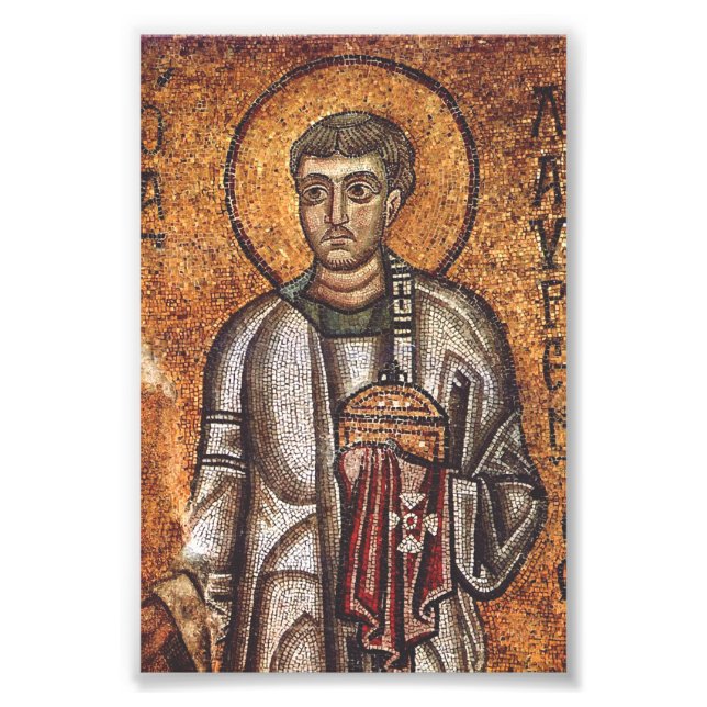 Photo Impression d'art mosaïque orthodoxe Saint Laurent (Devant)