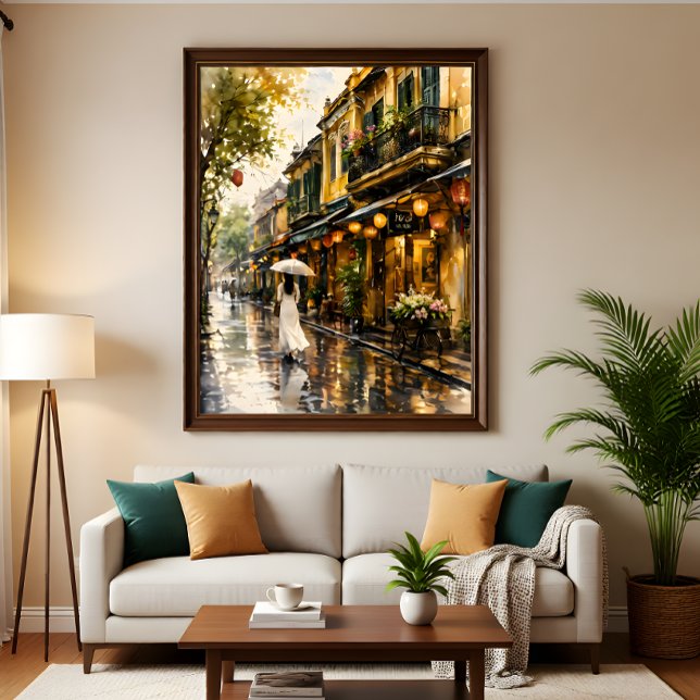 Photo Impression d'art mural aquarelle du Vieux Quartier (Créateur téléchargé)