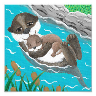 Photo Impression d'art "Otterly Adorable" 30x30 cm VTD