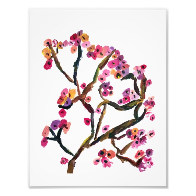 Photo Impression de fleurs de cerisier japonaises (Devant)