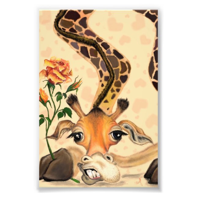 Photo Impression de photos amusante avec une Giraffe rom (Devant)